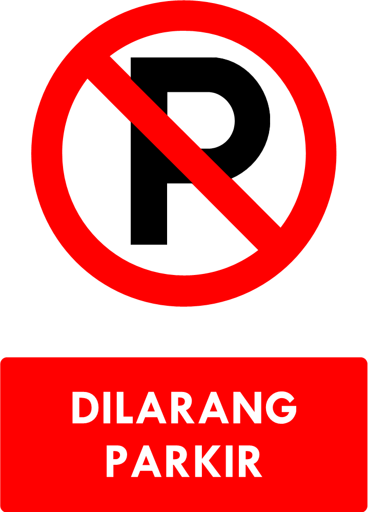 Gambar dilarang berhenti lalu lintas